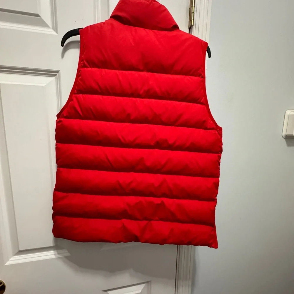 J.Crew size M red puffer down vest
